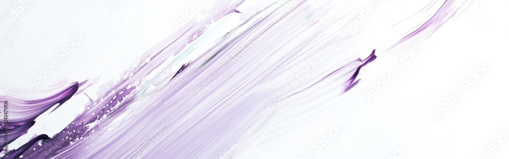 Poster Abstract soft pencil strokes in purple and white against an elegant background create a serene artistic expression