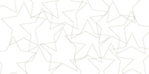 white paper star texture background.geometric star shapes on white background Can be used for wallpaper, textile, invitation card etc .Gleaming silver star decorations on a white background .