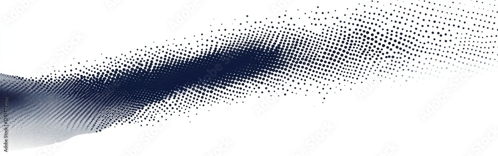 Aufkleber halftone dot pattern in bold navy blue shades creating a dynamic visual texture