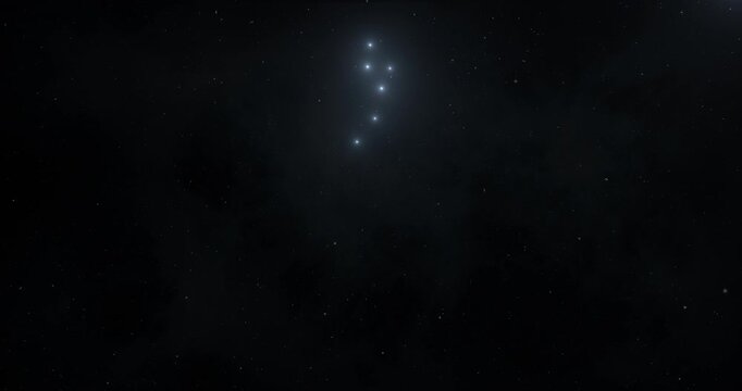 Delphinus constellation in the outer space