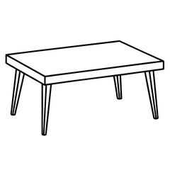 wooden table isolated on white