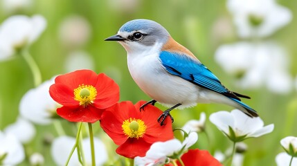 Obraz premium Floral bird photography