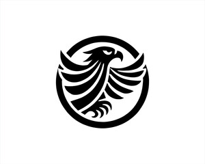 Eagle logo design icon symbol vector illustration.