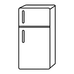 retro refrigerator isolated on white