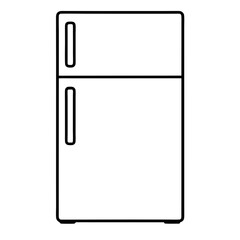 retro fridge vector illustration