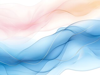 Naklejka premium An abstract wave design showcasing a blend of soft colors, creating a soothing and modern aesthetic. Ideal for backgrounds, digital art, and design projects.