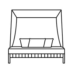 vector illustration of a bedroom