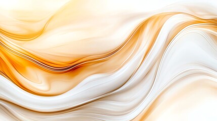 Obraz premium An elegant abstract swirl of warm orange and soft white colors, creating a fluid motion