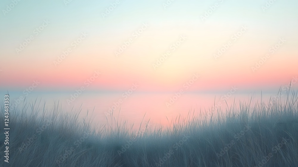 Poster minimal plain background with a soft gradient subtle airy tones and a tranquil aesthetic creating a 