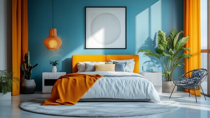 Cozy and Inviting Bedroom Featuring a Plush Bed with Soft Linens and a Stylish Chair in a Warm Color Palette Creating a Relaxing Atmosphere for Rest and Reflection in a Personal Sanctuary