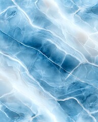 Obraz premium Beautiful abstract marble texture featuring shades of blue and white. Perfect for backgrounds, wallpapers or any creative project needing a touch of elegance and calmness.