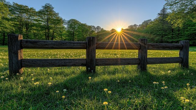 Sun-kissed field with blooming dandelions in a peaceful natural park. A beautiful concept for family vacation themes, outdoor weekend relaxation, and enjoying nature&acirc;&euro;&trade;s simplicity.
