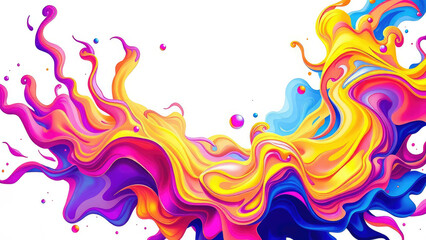 Fototapeta premium Vibrant abstract pop background with swirling shapes of color exploding in a dynamic rhythmical motion, colorful motion, dynamic graphics, abstract pop art, colorful abstraction