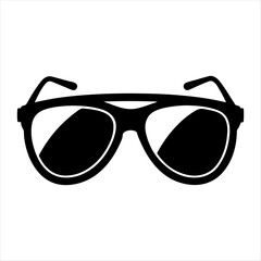 Fototapeta premium stylish modern, round sunglasses silhouette design