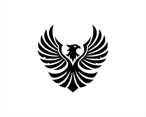 Eagle logo design icon symbol vector illustration.