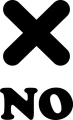 Obraz premium Sharp red checkmark icon on isolated transparent background black vector symbol for wrong choices. Modern flat and line design symbol cross sign. No letter negative mark, bad icon web app.