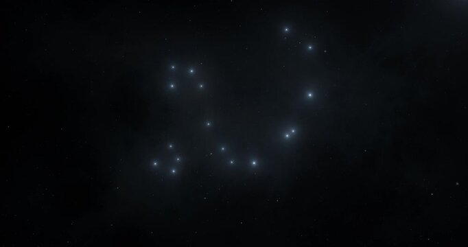 Draco constellation in the outer space