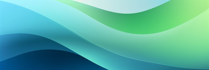 Obraz premium Flowing waves in shades of blue and green evoke tranquility and serenity. Generative AI