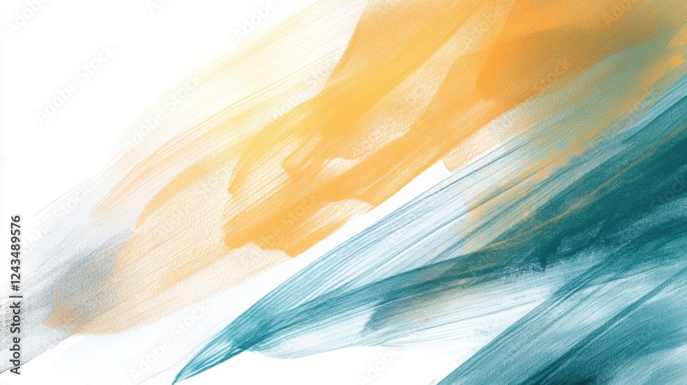 Aufkleber soft pencil strokes create an abstract composition with warm and cool tones blending together in a t