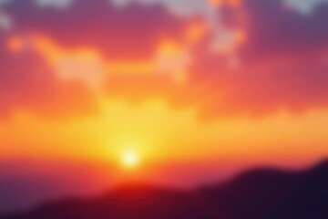 Obraz premium Blurred sunset sky, warm color gradient, tranquil scene, nature, romantic