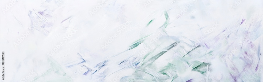 Poster Elegant white canvas adorned with delicate pencil strokes creating a serene composition