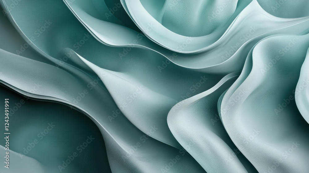 Aufkleber delicate gray strokes create a flowing design resembling silky fabric in soft muted tones