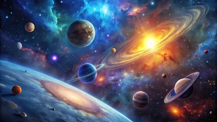 Cosmic Universe Night Sky, space, celestial bodies,  space, celestial bodies, nebulae