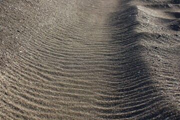 The undulating texture of the desert in perspective
