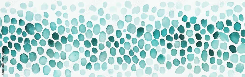 Poster elegant pattern of tiny turquoise dots showcasing vibrant strokes in a decorative arrangement