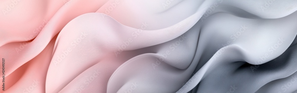 Poster elegant gradient of pencil strokes creating a soft, flowing texture in subtle shades of pink and gra