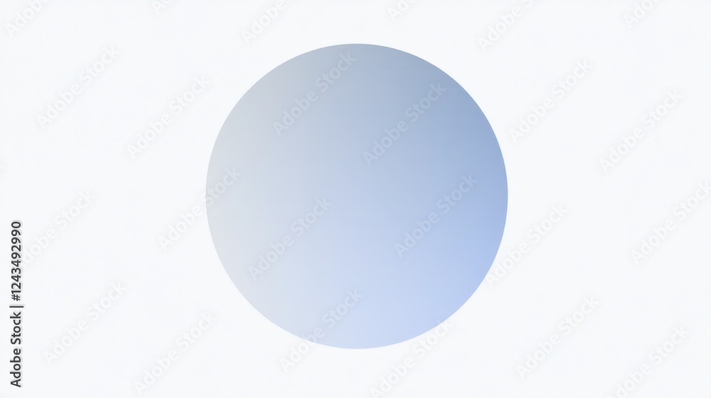 Aufkleber elegant gradient circle transitions from pastel blue to gray in a soft, serene backdrop