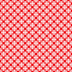 Seamless pattern. Red and white heart shape. Valentine's Day theme. For backdrop or fabric pattern.