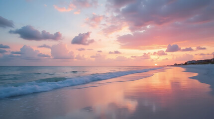 Fototapeta premium sunset over the river