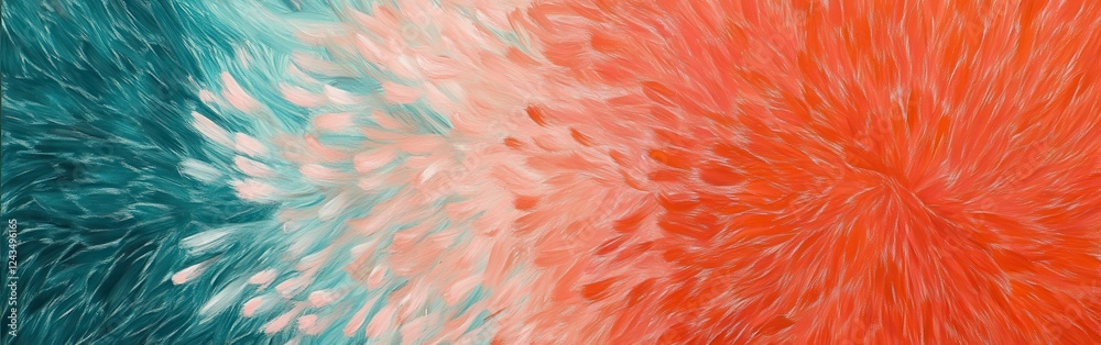 Aufkleber Abstract pencil strokes radiate in vibrant colors creating a dynamic visual experience