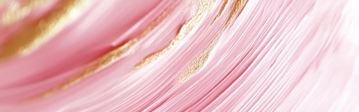 Exploration of abstract pencil strokes in a soft pink gradient with golden accents for artistic expression - Powered by Adobe