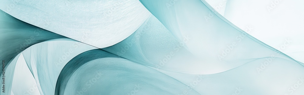 Poster Abstract pencil strokes create a fluid composition with soft curves and gentle hues that evoke calming movement and depth