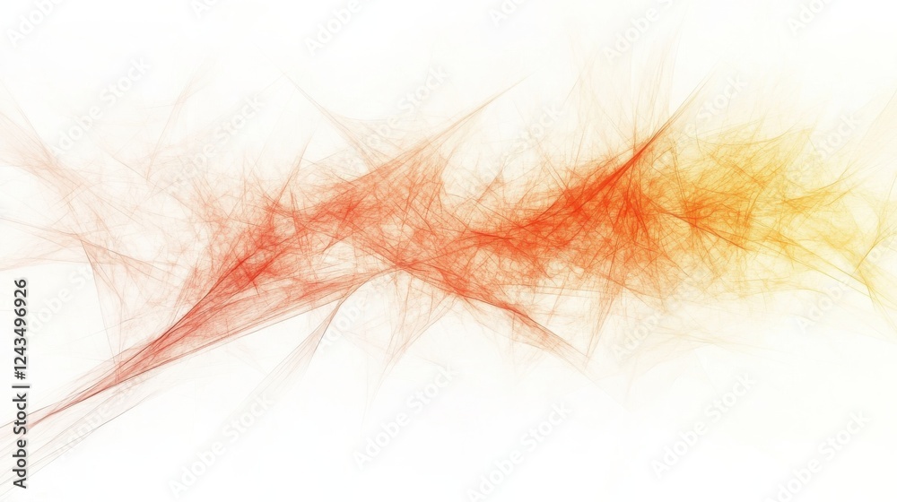 Poster abstract background with vibrant pencil strokes in warm tones creating a dynamic visual effect