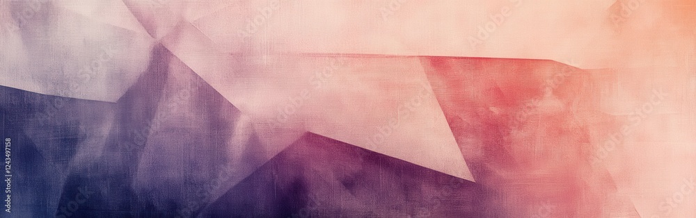 Poster abstract pencil strokes create a textured backdrop blending soft colors with sharp geometric shapes