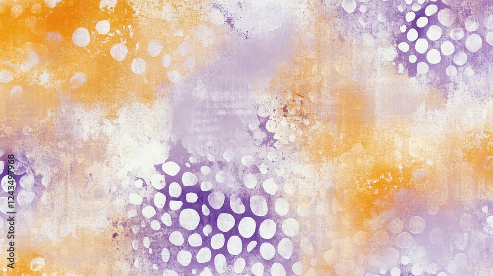 Aufkleber abstract dotted pattern in pastel amber and lavender tones creates a soft visual texture for artisti