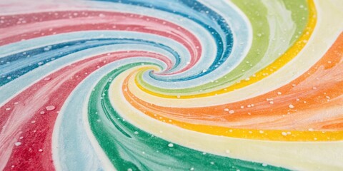 Obraz premium Swirling striped watercolor background with bright colors, saturated pigments, swirling stripes