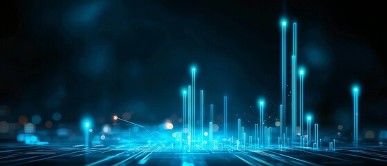 Futuristic finance themes highlighting achievement goals and economic advancement.