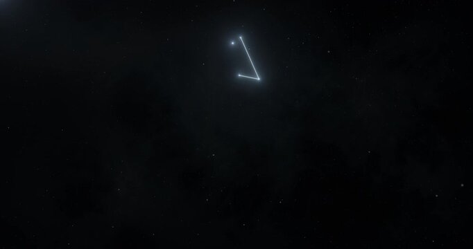 Equuleus constellation in the outer space