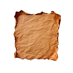Obraz premium Burned Edges Brown Crumpled Paper Texture