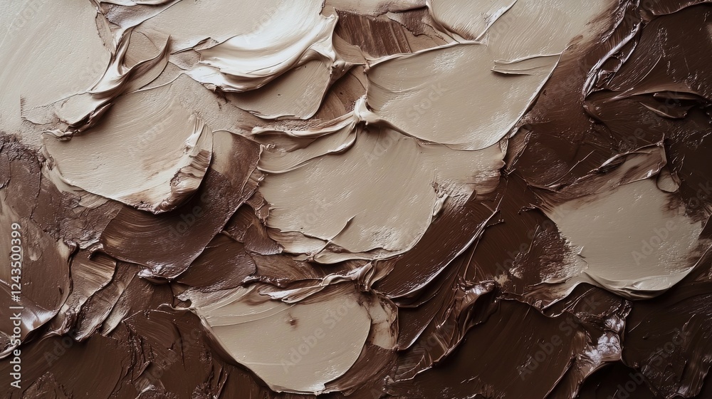 Poster textured background featuring rich shades of chocolate with smooth and rough patterns for artistic i
