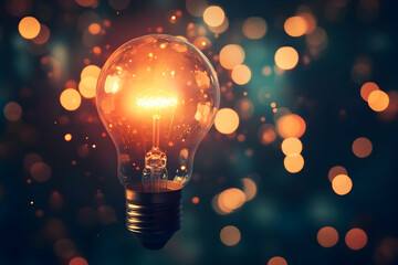 Blurred view of a team in a group meeting with an engaging presentation in a modern office