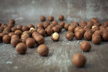 Mkadamia nuts on the table