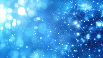 Digital abstract background showcasing high-speed data transfer, network connectivity, and fast communication. Glowing lines and nodes emphasize data speed in modern technology.