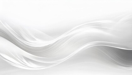 Obraz premium abstract flowing white wave pattern with fine curved line texture, modern minimalistic background for technology, design, and branding