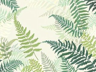 Serene Fern Frenzy: A Botanical Tapestry of Verdant Hues