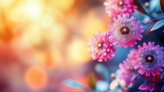 Warm sunshine filtering through a field of blooming dandelions in a natural park. The perfect family vacation setting, evoking relaxation and outdoor weekend adventures.